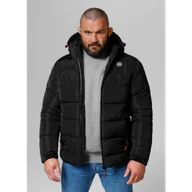 Kurtki i kamizelki sportowe męskie - Pit Bull Kurtka Zimowa Z Kapturem Dillon Black - miniaturka - grafika 1