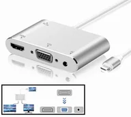 Kable - Przejściówka LIGHTNING na HDMI / VGA + jack 3,5mm pod TV - miniaturka - grafika 1