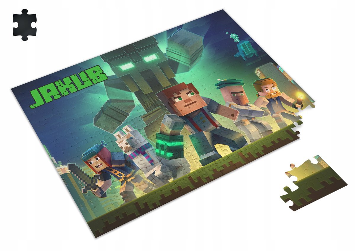 PUZZLE Minecraft Gra + IMIĘ Pudełko 252 el. #18