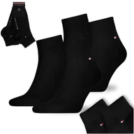 Skarpetki męskie - TOMMY HILFIGER Skarpety Męskie Za Kostkę Bawełna CZARNE 2 Pary Rozmiar 47-49 - miniaturka - grafika 1