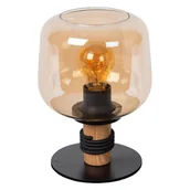 Lampy stojące - Stołowa lampka Ilona 45508/01/62 Lucide szklana czarny bursztynowy - miniaturka - grafika 1