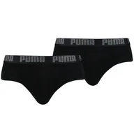 Bielizna sportowa męska - Bielizna męska Puma Basic Brief 2P czarna 889100 06 - miniaturka - grafika 1