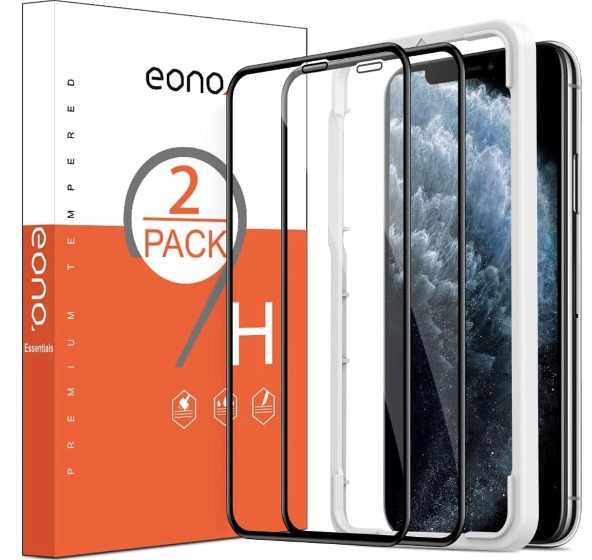 ZESTAW 2x SZKŁO OCHRONNE HARTOWANE IPHONE 11 PRO / XS / X EONO