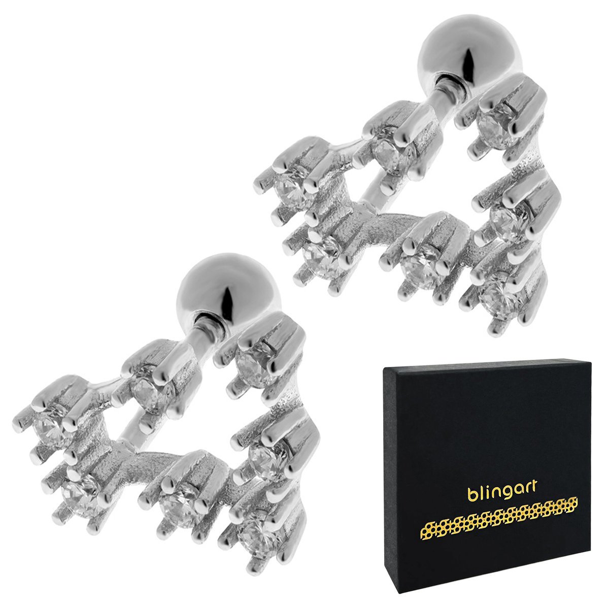 Kolczyki srebrne znak zodiaku KOZIOROŻEC 925