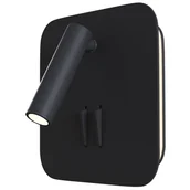 Lampy ścienne - Kinkiet lampa ścienna Los 176 C175-WL-01-6W-B LED 9W czarna - miniaturka - grafika 1