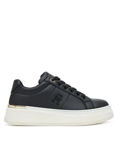Tommy Hilfiger Sneakersy Low Cut Lace-Up T3A9-33985-1355 Czarny - Buty dla dziewczynek - miniaturka - grafika 1