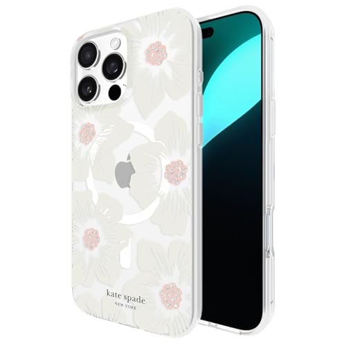 Kate Spade New York Etui na iPhone'a 16 Pro Max – kompatybilne z MagSafe – designerskie etui na telefon – malwa kremowa kwiatowa