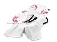 Rożki i beciki - Otulak – kocyk 90 x 90 cm BETTY + JERSEY BIAŁY - miniaturka - grafika 1