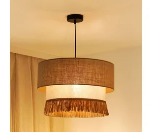 Brilagi - Żyrandol na lince WINNETOU BOHO 1xE27/15W/230V śr. 45 cm brązowy/kremowy - Lampy sufitowe - miniaturka - grafika 1