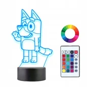 Lampy stojące - Lampka Nocna 3D LED BAJKA BLUE Prezent - miniaturka - grafika 1