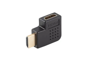 Adapter hdmi(m)->hdmi(f) 4k kątowy prawo czarny lanberg - Inne akcesoria audio-wideo - miniaturka - grafika 1