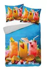 Detexpol Pościel z mikrofibry 3D 160x200 kolorowe drinki 4213 A mikro 07 - Pościel - miniaturka - grafika 1