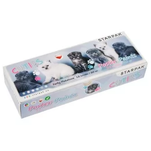 Starpak Farby Plakatowe 12 Kol/20 ml Cuties Kot - Przybory szkolne - miniaturka - grafika 2
