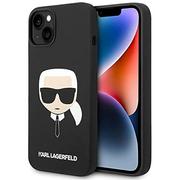 Etui na dokumenty i karty - Karl Lagerfeld KLHCP14MSLKHBK etui na 14 Plus 6,7" twarda obudowa czarna/czarna silikonowa głowica Karl`s - miniaturka - grafika 1