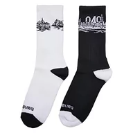 Skarpetki damskie - Mister Tee Skarpety uniseks Major City 040 Socks 2-pak czarne/białe 35-38, czarny/biały, 35-38 EU - miniaturka - grafika 1