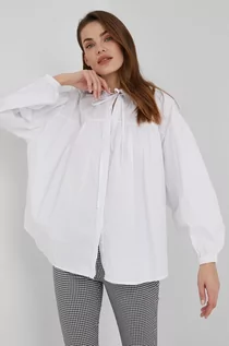 Koszule damskie - Answear Lab Lab koszula bawełniana damska kolor biały relaxed ze stójką - grafika 1