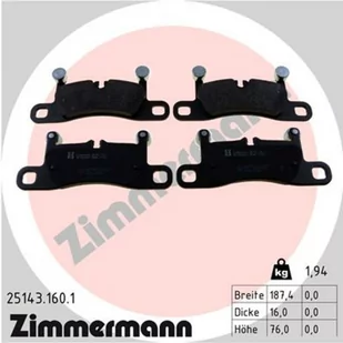 Klocki hamulcowe - komplet ZIMMERMANN 25143.160.1 - Klocki hamulcowe - miniaturka - grafika 1
