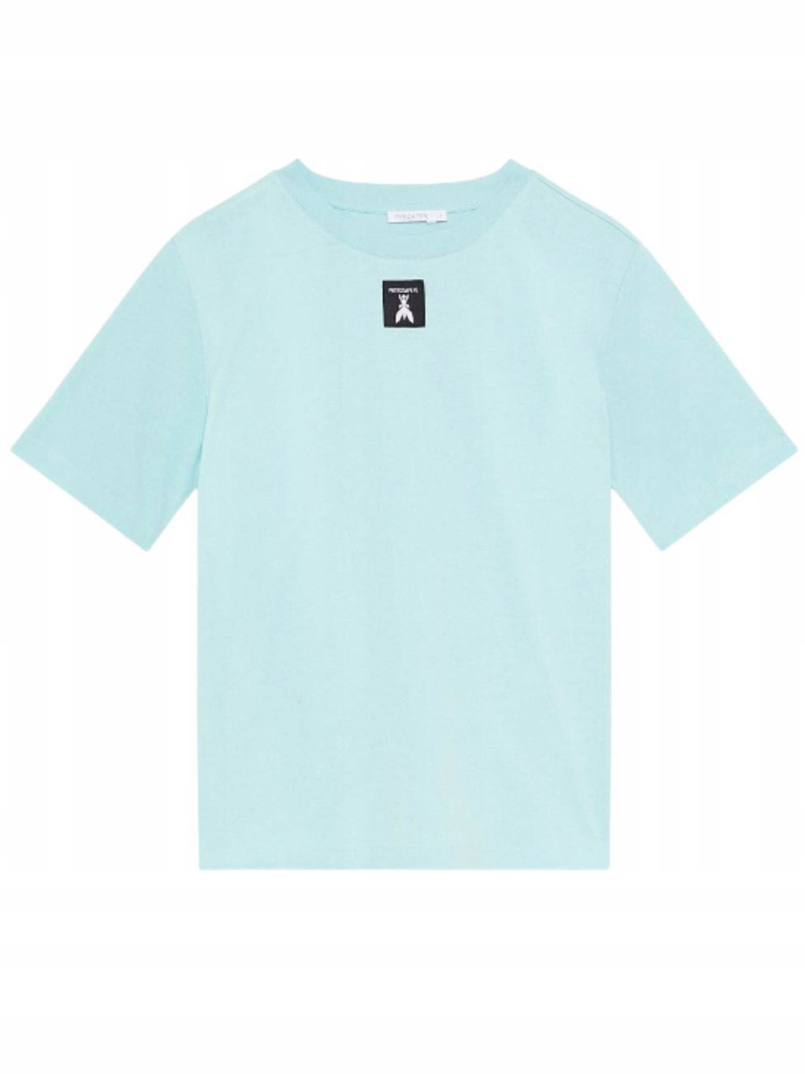 T-shirt damski Patrizia Pepe 8M1612 J089 turkusowy - T-shirt: 40