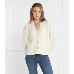Liu Jo Wełniany kardigan | Cropped Fit - Swetry damskie - miniaturka - grafika 1