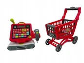 Zabawy w naśladowanie dorosłych - Kasa Sklepowa Oraz Wózek Z Supermarketu Z Efktami Świetlnymi/Dźwiekowymi - miniaturka - grafika 1