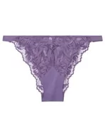 Paski - Women'secret Klasyczne majtki Pasek Koronka Fioletowy, Fioletowy/Liliowy, XL - miniaturka - grafika 1