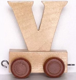 Small Foot Design Small Fooot Design, Wagonik z literą V Alfabet - Pociągi dla dzieci - miniaturka - grafika 1