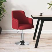 Krzesła - shumee shumee Krzesło stołowe winna czerwień tapicerowane tkaniną - miniaturka - grafika 1