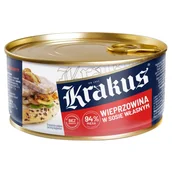 Pasztet i przetwory mięsne - Krakus Konserwa Wieprzowina w sosie własnym 300 g - miniaturka - grafika 1