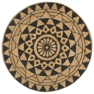 Dywany - Czarny pleciony dywanik retro 150 cm Z8-M25 - miniaturka - grafika 1