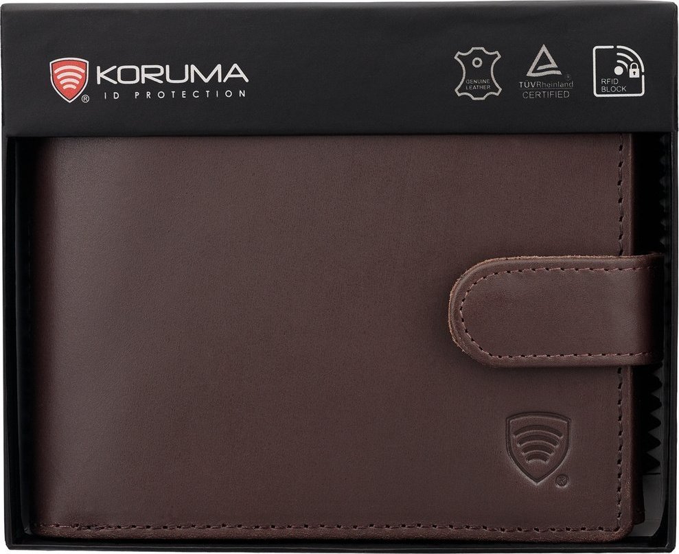 KORUMA Brązowy portfel antykradzieżowy - Koruma SM-905HBR Uniwersalny