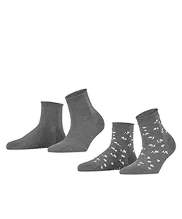 ESPRIT Damskie skarpety mini Flower z bawełny organicznej, 2 pary skarpetek, bawełna organiczna, oddychająca, kolorowe cienkie kwiaty, 2 pary skarpetek, szare (Light Grey 3401), 35-38 (2 sztuki) - Skarpetki damskie - miniaturka - grafika 1