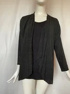 Swetry damskie - CZARNA NARZUTKA POGRZEB ŻAŁOBA OKAZJA - miniaturka - grafika 1