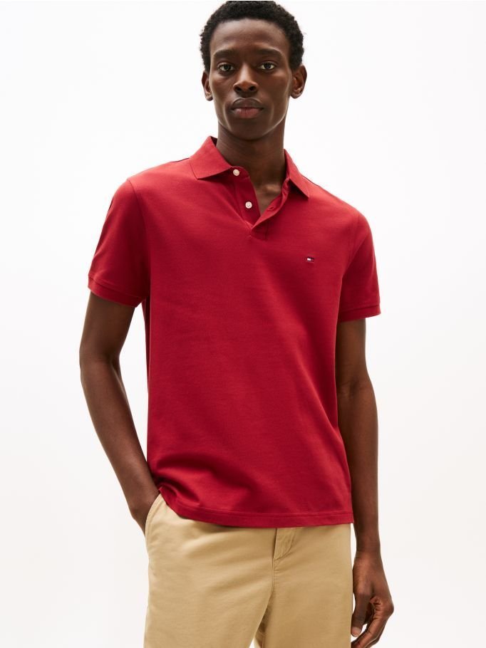 polo uomo tommy hilfiger mw0mw17770 rbt reg polo xit regatta red
