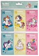 Zabawki kreatywne - Naklejki Jednorożce 6x75 Mini Naklejek Pa2234 - miniaturka - grafika 1