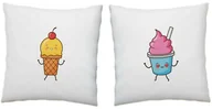Gadżety dla niej i dla niego - Zestaw poduszek dla pary - Lody - miniaturka - grafika 1