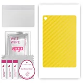 Akcesoria do tabletów i e-booków - folia naklejka skórka strukturalna na TYŁ do Samsung Galaxy Tab S9 FE - Carbon Żółty - apgo SKINS - miniaturka - grafika 1