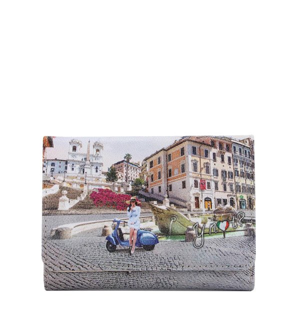 Portfel Ynot Milano z motywem Rzymu średniej wielkości