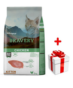 Sucha karma dla kotów - Bravery Cat Kitten Chicken 2kg + niespodzianka dla kota GRATIS! - miniaturka - grafika 1