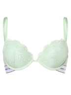 Biustonosze - GUESS Damski biustonosz push-up Kobiety zielony jednolity, 70B - miniaturka - grafika 1