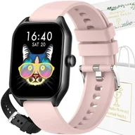 Smartwatch - Rubicon RNCF03 Różowy, Czarny - miniaturka - grafika 1