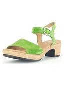 Sandały damskie - Gabor Skórzane sandały w kolorze zielonym - miniaturka - grafika 1