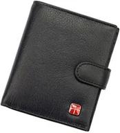 Portfele - Portfel ALBATROSS (PL) Skóra Naturalna Mały Z Zapięciem Praktyczna Kieszeń Na Karty CZARNY VL5808 RFID 10,5 x 9 x 2,5 [cm] - miniaturka - grafika 1