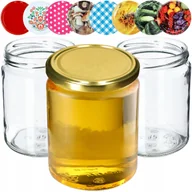 Pojemniki kuchenne - SŁOIK SŁOIKI SZKLANE 540ml 500 ml NA PRZETWORY ŻYWNOŚĆ 8 szt + ZAKRĘTKI - miniaturka - grafika 1