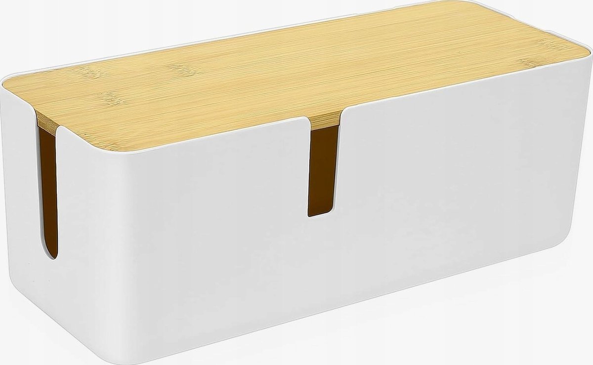 PUDEŁKO ORGANIZER KABLI PRZEWODÓW ZASILAJĄCYCH LISTEW 30X115CM BIAŁE ETUI