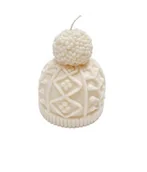 Świece - ŚWIECA SOJOWA DEKORACYJNA CZAPKA ZIMOWA PREZENT - miniaturka - grafika 1
