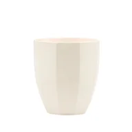 Donice - Doniczka ceramiczna z podstawką dwunastokąt 15 x 16 cm biały połysk symbol 1050 - miniaturka - grafika 1