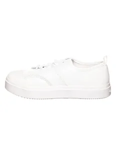 Calvin Klein Skórzane sneakersy w kolorze białym - Trampki damskie - miniaturka - grafika 1