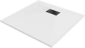 Brodziki prysznicowe - Mexen Hugo brodzik kwadratowy SMC 70 x 70 cm, biały, maskownica czarna - 42107070-B - miniaturka - grafika 1