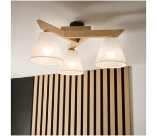 Brilagi - Żyrandol natynkowy ANTHONY 3xE14/40W/230V dąb/biały - Lampy sufitowe - miniaturka - grafika 1