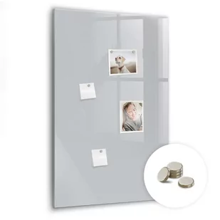 Dekoracyjna Tablica Magnetyczna - Kolor jasny szary - 60x90 + magnesy - Tablice i flipcharty - miniaturka - grafika 1